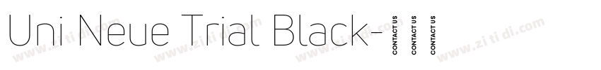 Uni Neue Trial Black字体转换